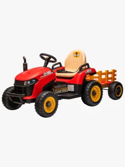 Alex's Garage Eltraktor med Trailer, Rød