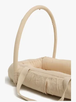 Alice & Fox ALBA Babynest med Håndtag, Beige Muslin
