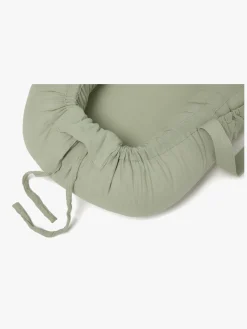 Alice & Fox ALBA Babynest med Håndtag, Green Muslin