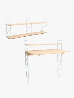 Alice & Fox CLEO Skrivebord & Hylde, Blå/Naturel