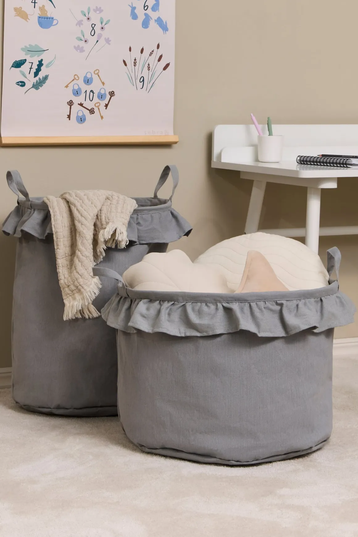 Alice & Fox DEMI Opbevaringskurve 2-pak, Grå