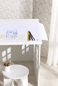 Alice & Fox  Huset Tegnebord med Skammel, Hvid