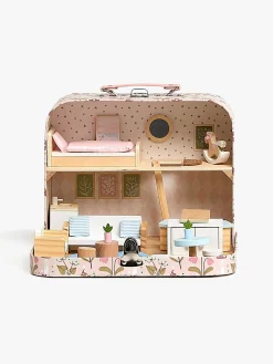 Alice & Fox Kuffert Dukkehus, Lyserød/blå