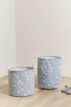 Alice & Fox Opbevaringskurv 2-pak Space, Grey/white