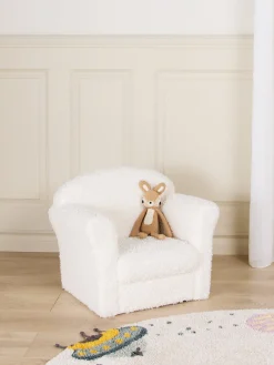 Alice & Fox Puffin Lænestol, White Teddy