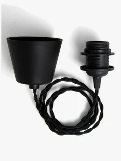 Alice & Fox Swirl Lampeledning, Sort