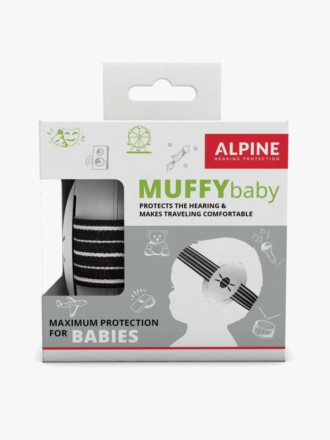Alpine Muffy Baby Høreværn, Sort
