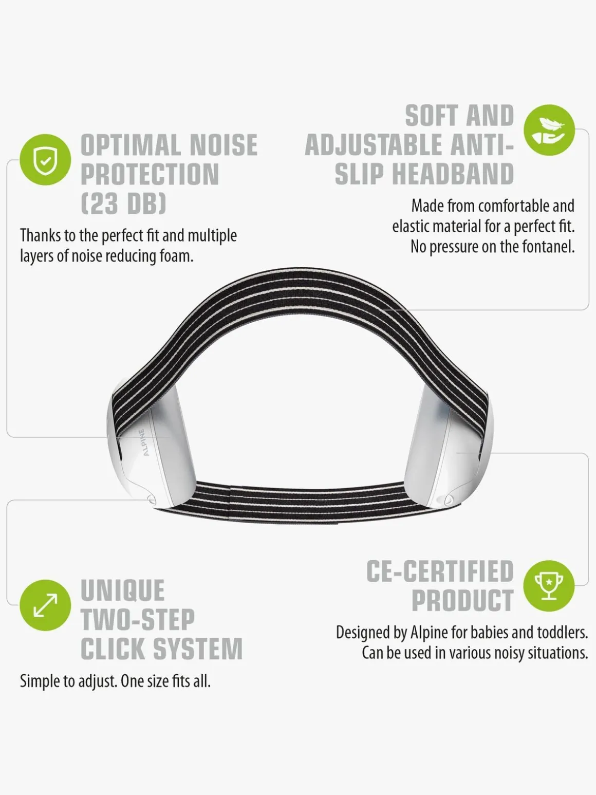 Alpine Muffy Baby Høreværn, Sort