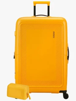 American Tourister Dashpop Kuffert 104-121L & Toilettaske POP, Golden Yellow
