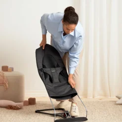 BabyBjörn Balance Soft Skråstol Woven/Jersey, Mørkegrå