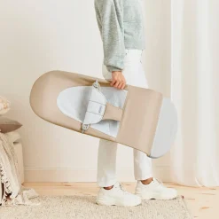 BabyBjörn Balance Soft Skråstol Woven Jersey, Beige/Grå
