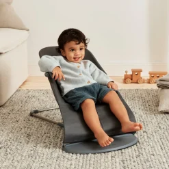BabyBjörn Bliss Skråstol Woven Classic Quilt, Antracitgrå
