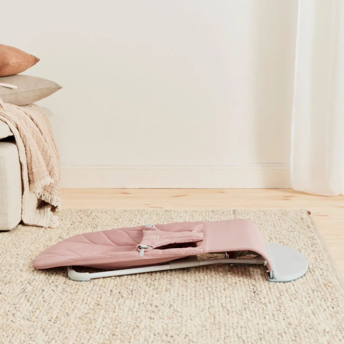 BabyBjörn Bliss Skråstol Woven Bladmønstret Quilt, Gammelrosa