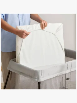 BabyBjörn Light Weekendseng, Silver inkl Overtrækslagen