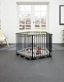 BabyDan Kravlegård Flex inkl. Legetæppe Sort