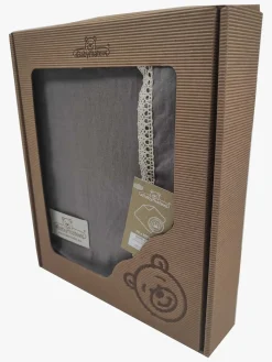 BabyMatex Babytæppe i Hør 75 x 100 cm, Mørkegråt