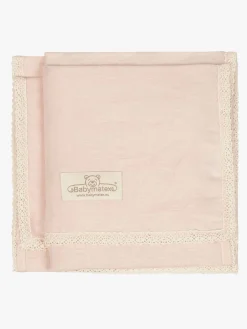 BabyMatex Babytæppe i Hør 75 x 100 cm, Lyserødt