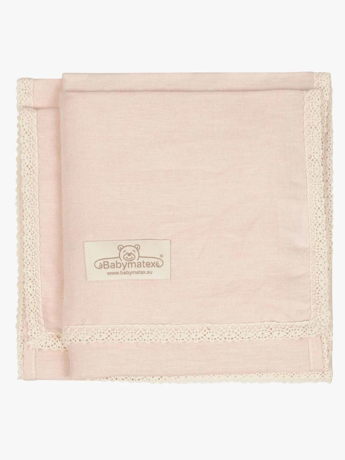 BabyMatex Babytæppe i Hør 75 x 100 cm, Lyserødt