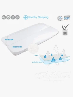 BabyMatex Hygienic Jersey Rullemadras til tremmeseng 60x120 cm Åndbar og Vandtæt, Hvid