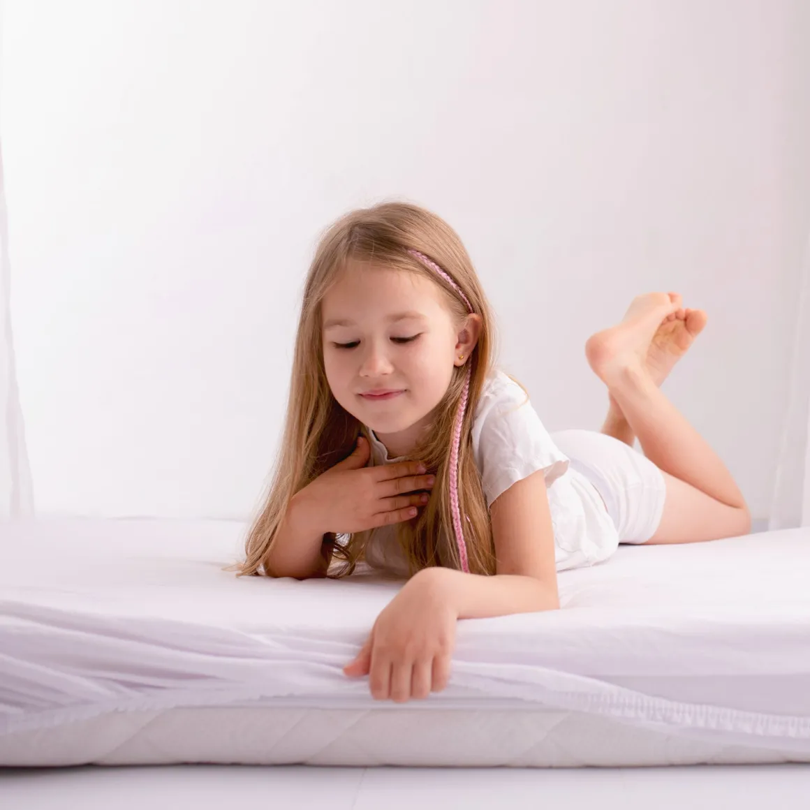 BabyMatex Jersey Stræklagen til Børnesenge 90 x 190 cm, Hvid