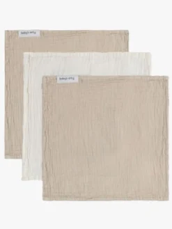 Baby's Only Tender Bomuldsstofble 3-pak, Beige/Linen