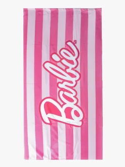 Barbie Badehåndklæde, Lyserød/Hvid