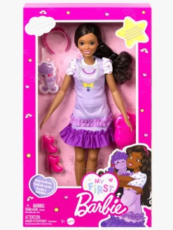Barbie My First Dukke Brunt Hår med Puddel