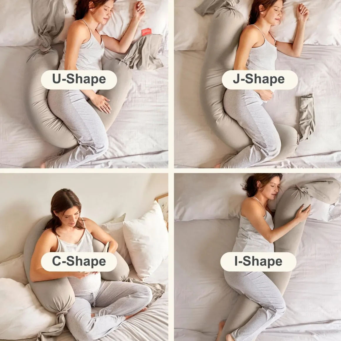 bbhugme Graviditets- og Ammepude, Seashell Beige