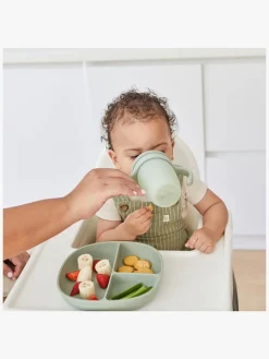 b.box Tallerken med Låg Silikone, Sage