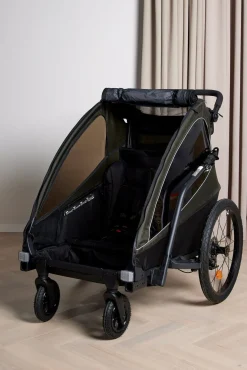 Beemoo Activity Sport Cykelanhænger inkl. Newborn Set, Løbesæt & Regnslag, Green