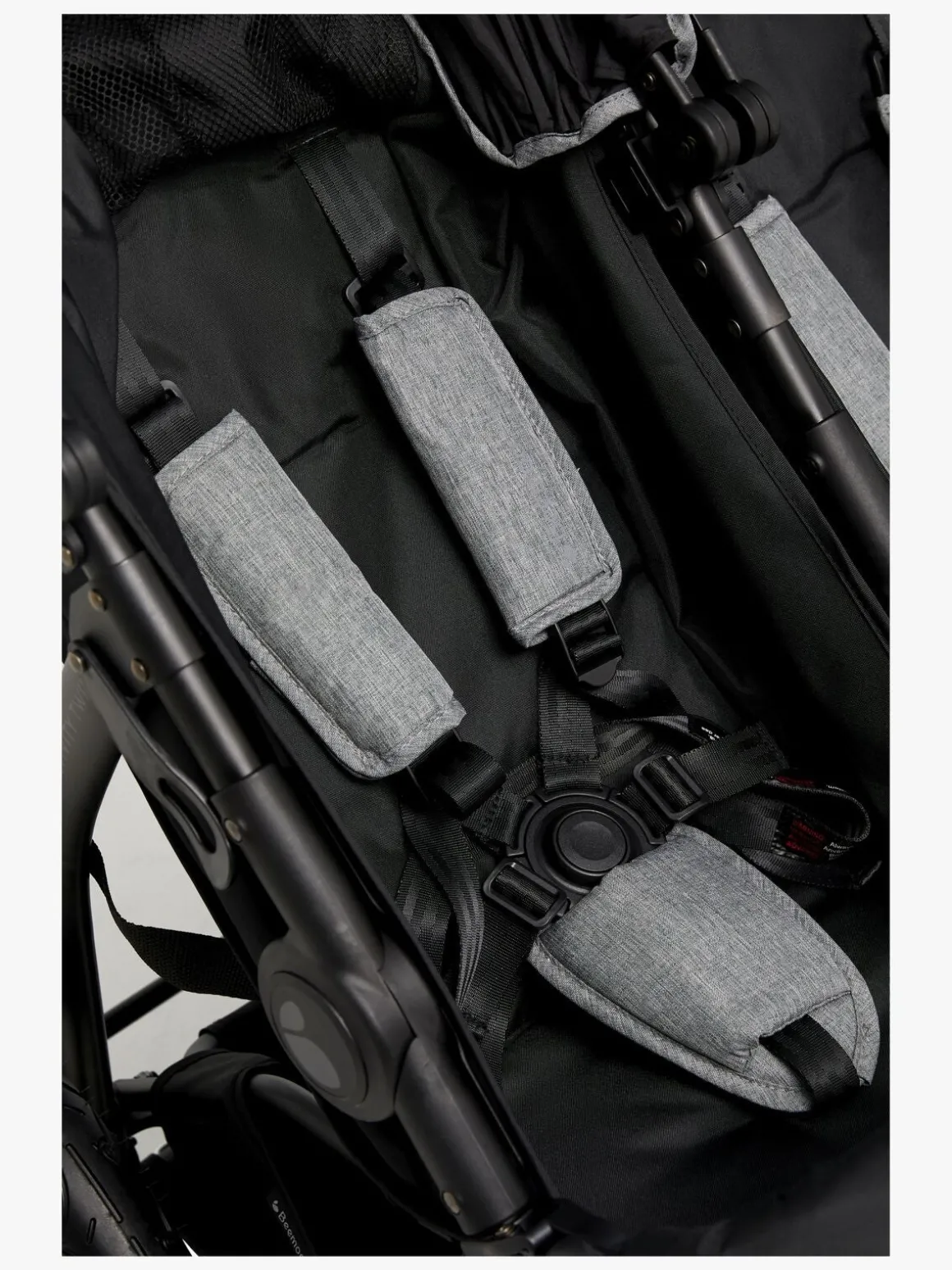 Beemoo Activity Twin Søskendevogn, Black/Dark Grey