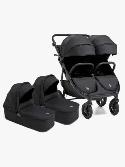 Beemoo BFF60 2 Søskendevogn inkl. Liggedele, Night Black