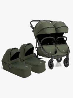 Beemoo BFF60 2 Søskendevogn inkl. Liggedele, Dark Forest