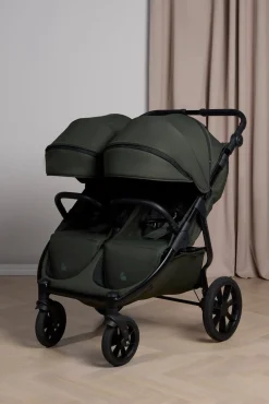 Beemoo BFF60 2 Søskendevogn inkl. Liggedele, Dark Forest