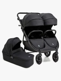 Beemoo BFF60 2 Søskendevogn inkl. Liggedel, Night Black