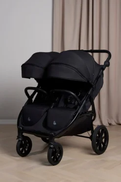 Beemoo BFF60 2 Søskendevogn inkl. Liggedel, Night Black