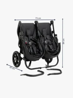 Beemoo BFF60 2 Søskendevogn, Night Black