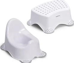 Beemoo CARE Anti-Slip Potte & Skammel, Hvid