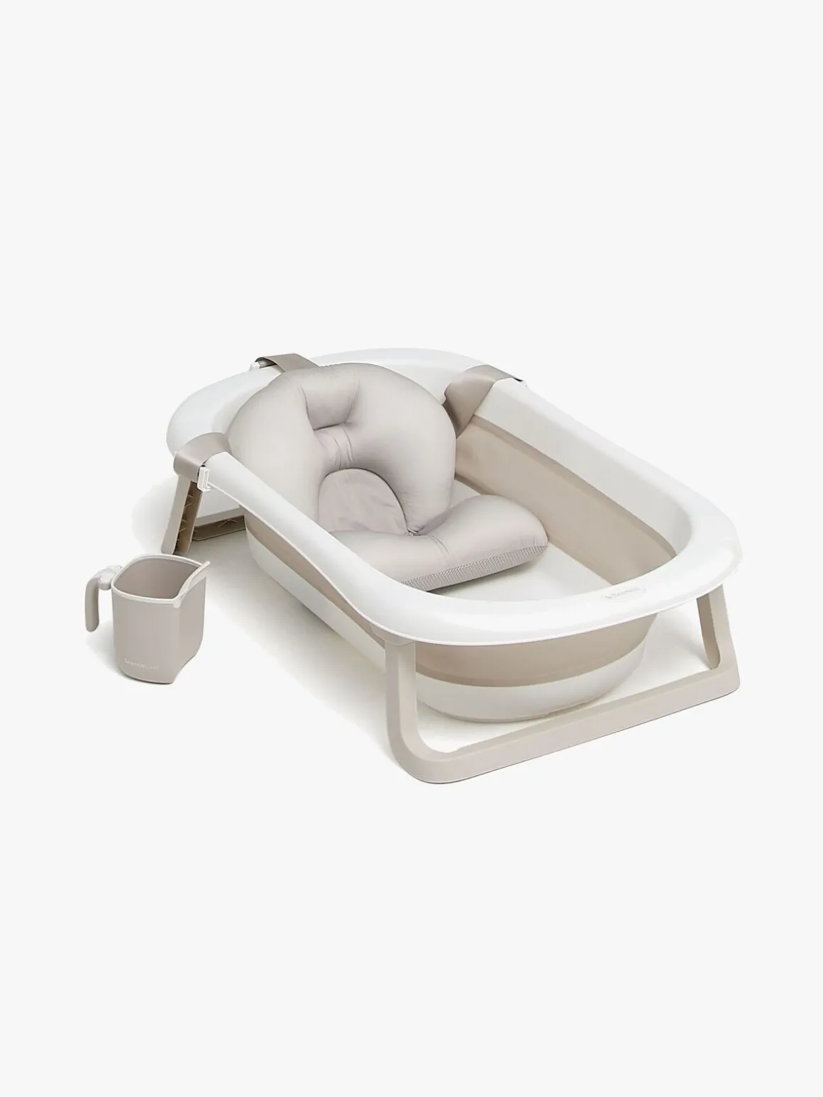 Beemoo CARE Assist Badekar inkl. Badestøtte & Skyllekande, Beige