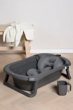 Beemoo CARE Assist Badekar inkl. Badestøtte & Skyllekande, Deep Grey