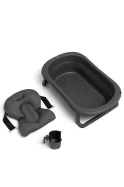 Beemoo CARE Assist Badekar inkl. Badestøtte & Skyllekande, Deep Grey