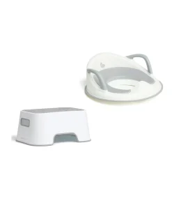 Beemoo CARE Assist Toiletsæde & Skammel, White/Grey