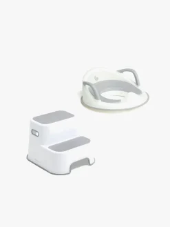 Beemoo CARE Assist Toiletsæde & Skammel, White/Grey
