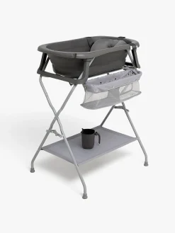 Beemoo CARE Assist Badekar inkl. Badestøtte Stativ & Skyllekande, Deep Grey