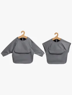 Beemoo CARE Bib Hagesmæk 2-pak, Dark Grey