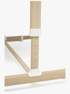 Beemoo CARE Calm Bedside Crib, Nature/White