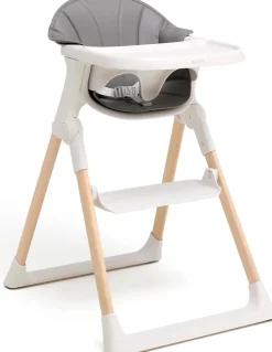 Beemoo CARE Harmony Højstol inkl. Hynde, White/Wood/Grey