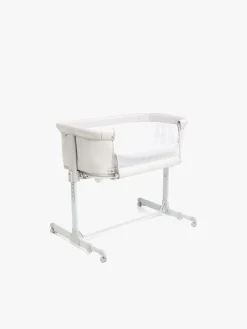 Beemoo CARE 2-i-1 Bedside Crib & Kravlegård, Light Grey