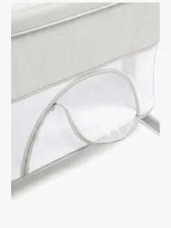 Beemoo CARE 2-i-1 Bedside Crib & Kravlegård, Light Grey