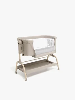Beemoo CARE Motion Bedside Crib, Taupe/Wood